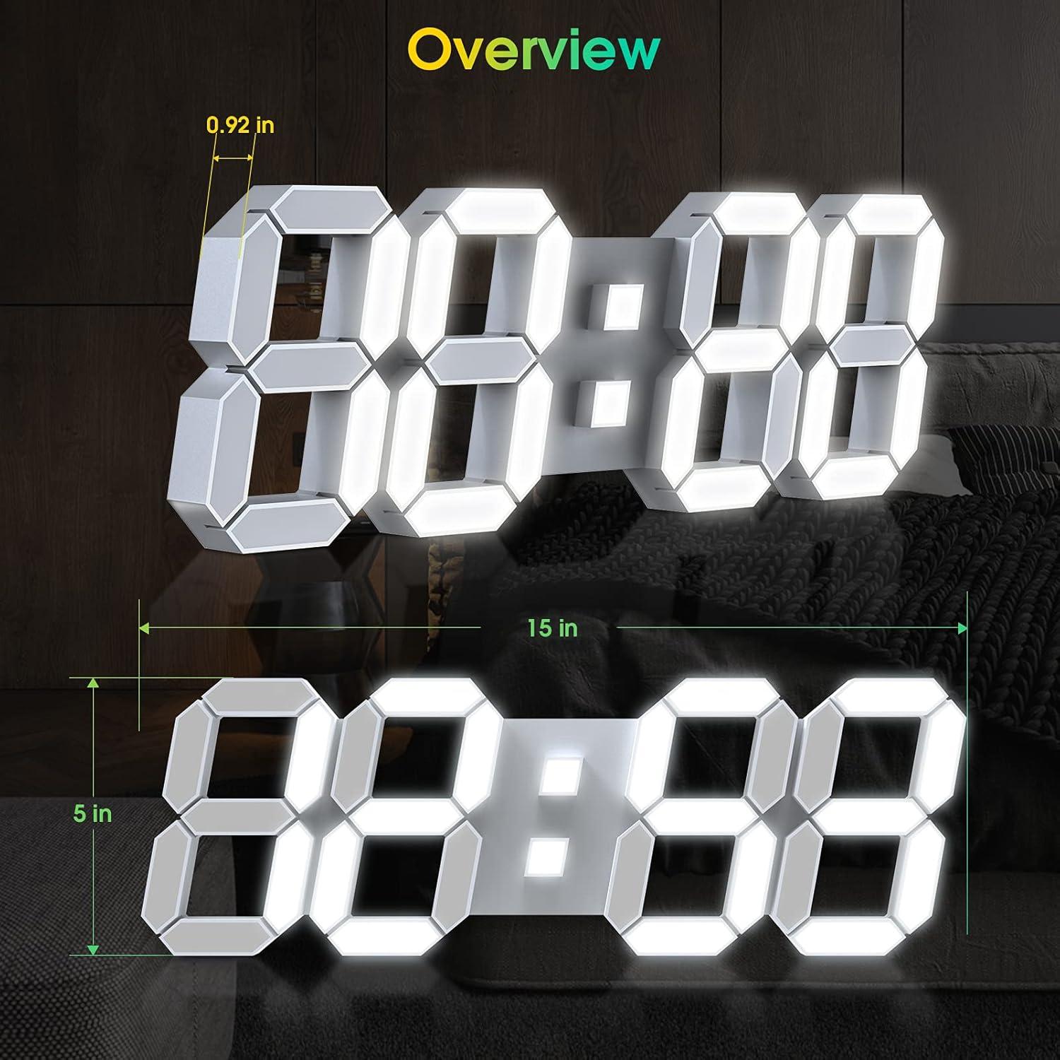 Reloj de Pared Digital LED EDUP HOME 38 cm con Control Remoto