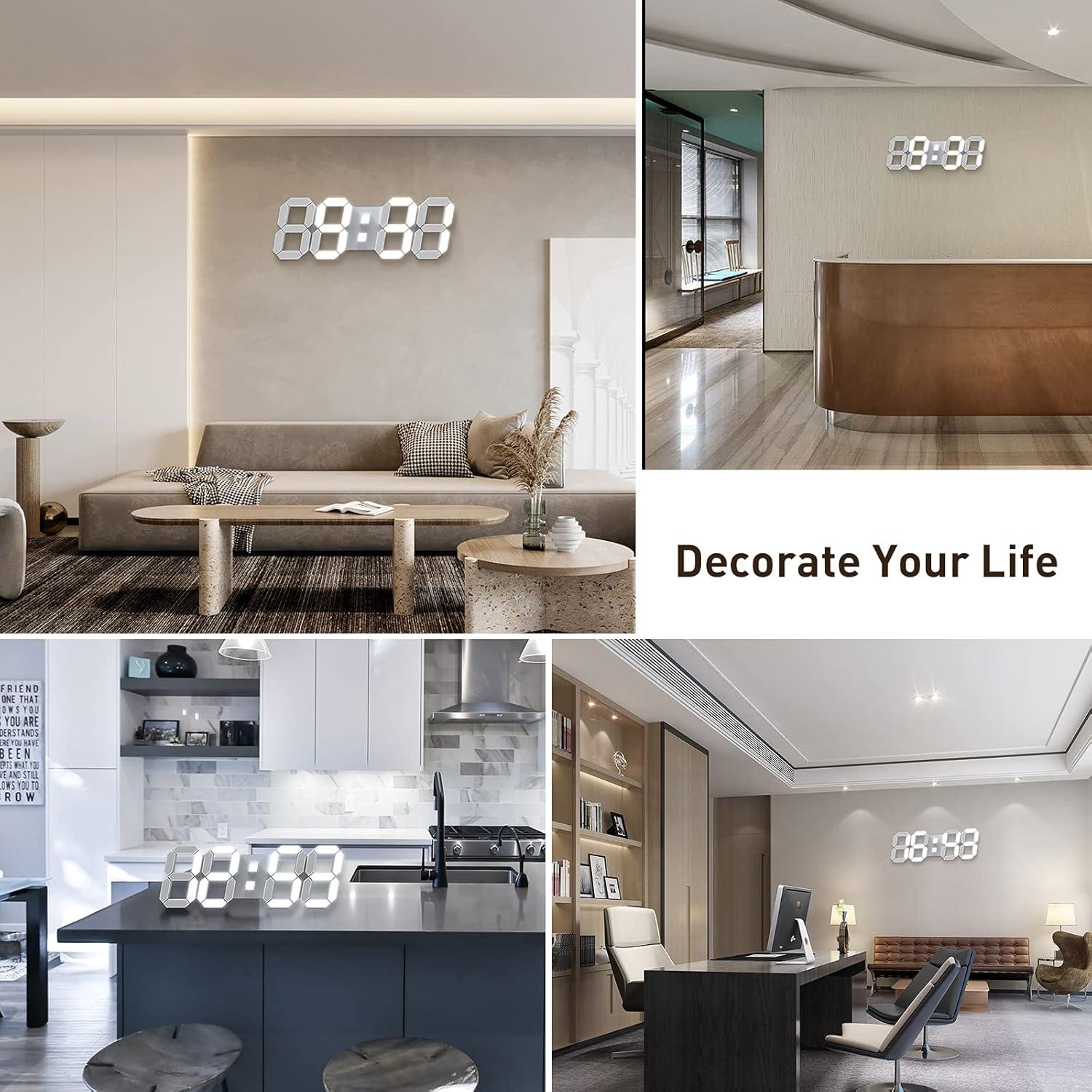 Reloj de Pared Digital LED EDUP HOME 38 cm con Control Remoto