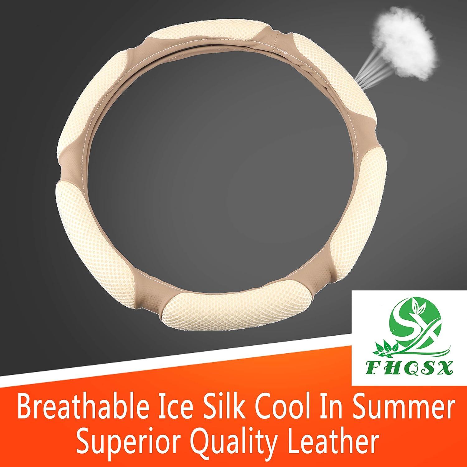 Cubierta de Volante FHQSX Beige 38 cm Universal Antideslizante