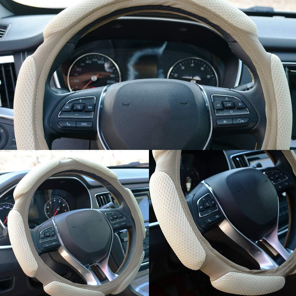 Cubierta de Volante FHQSX Beige 38 cm Universal Antideslizante