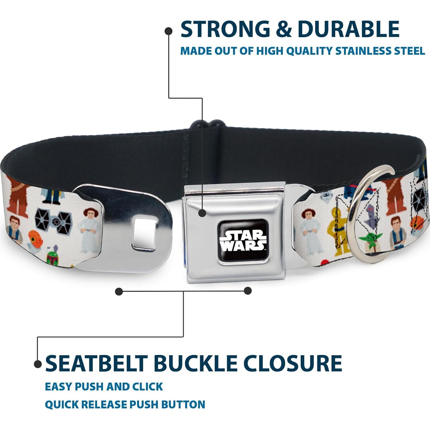 Collar para Perro Star Wars Buckle-Down 24.1-33 cm 2.5 cm