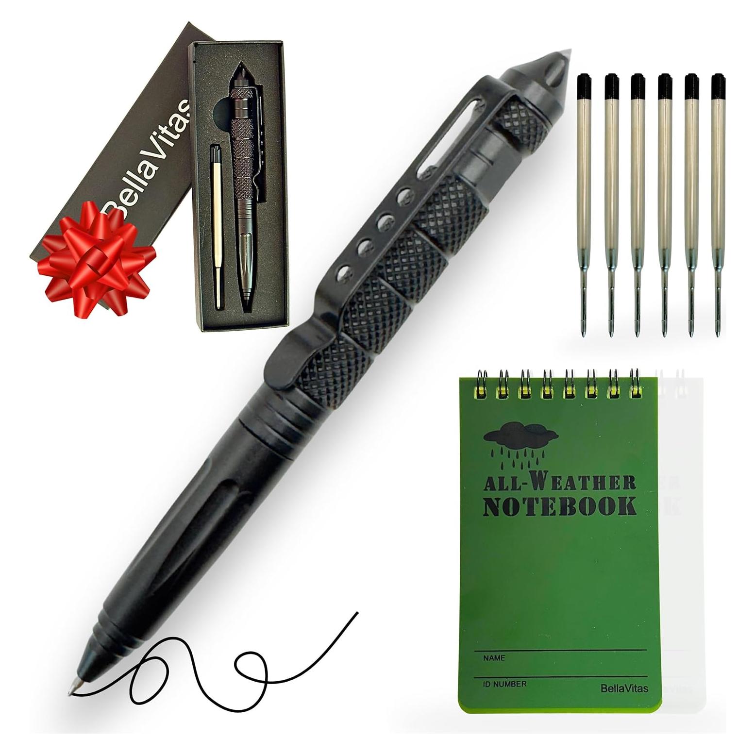 Bolígrafo Táctico Militar BellaVitas con Cuaderno Impermeable