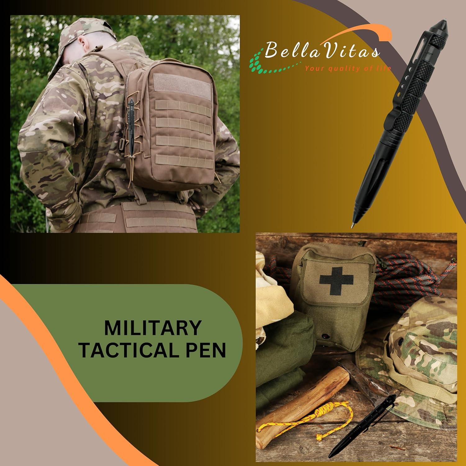 Bolígrafo Táctico Militar BellaVitas con Cuaderno Impermeable