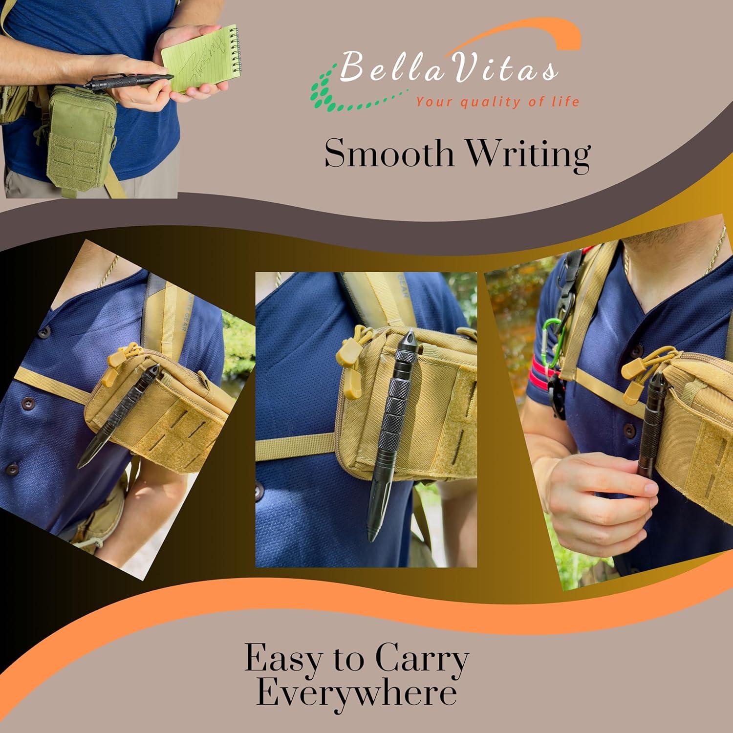 Bolígrafo Táctico Militar BellaVitas con Cuaderno Impermeable