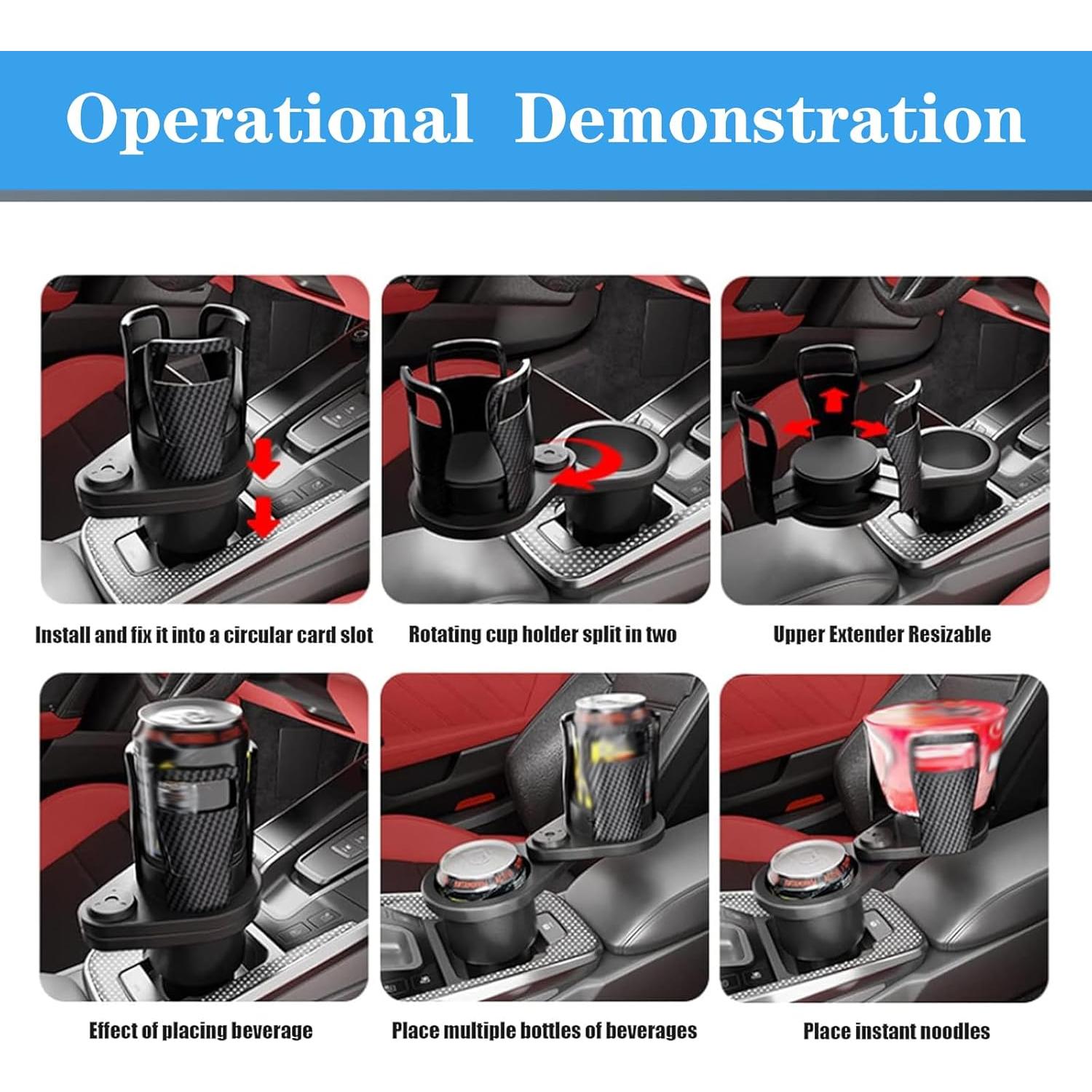 Soporte de Taza de Coche Gatufedola Ajustable Universal