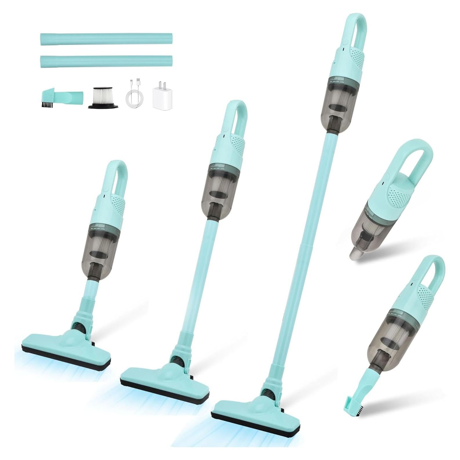 Aspiradora de Mano Inalámbrica TROURAY Verde 100W HEPA 6 en 1