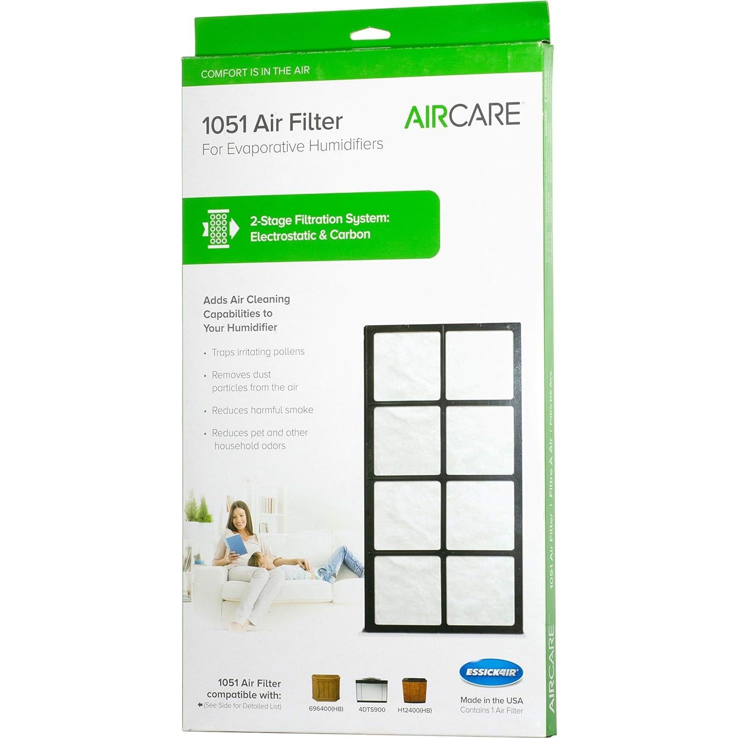 Filtro de Aire AIRCARE 1051 de 2 Etapas para Humidificadores