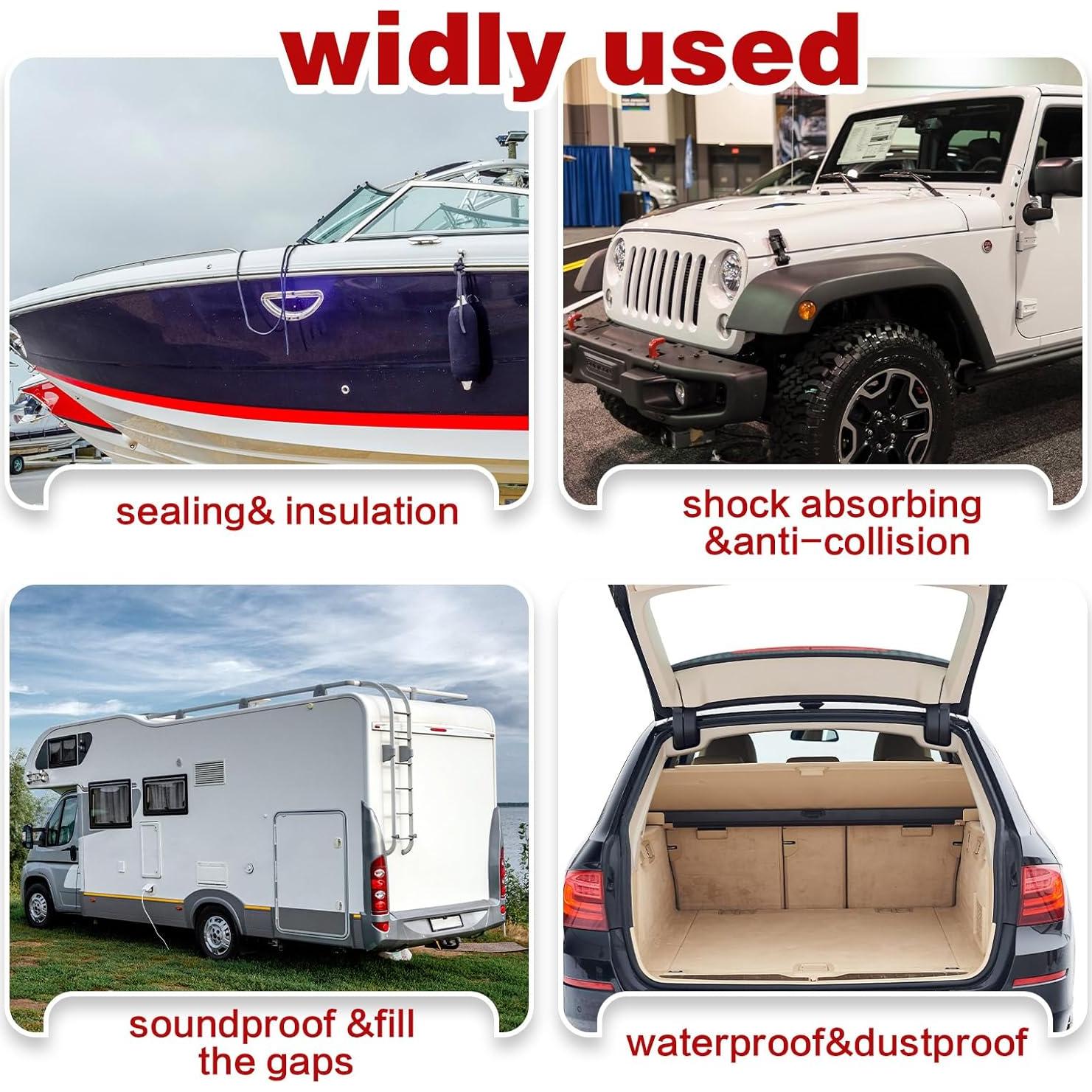 Tira de Sello de Puerta Sacubee 1.8m Goma EPDM Autoadhesiva