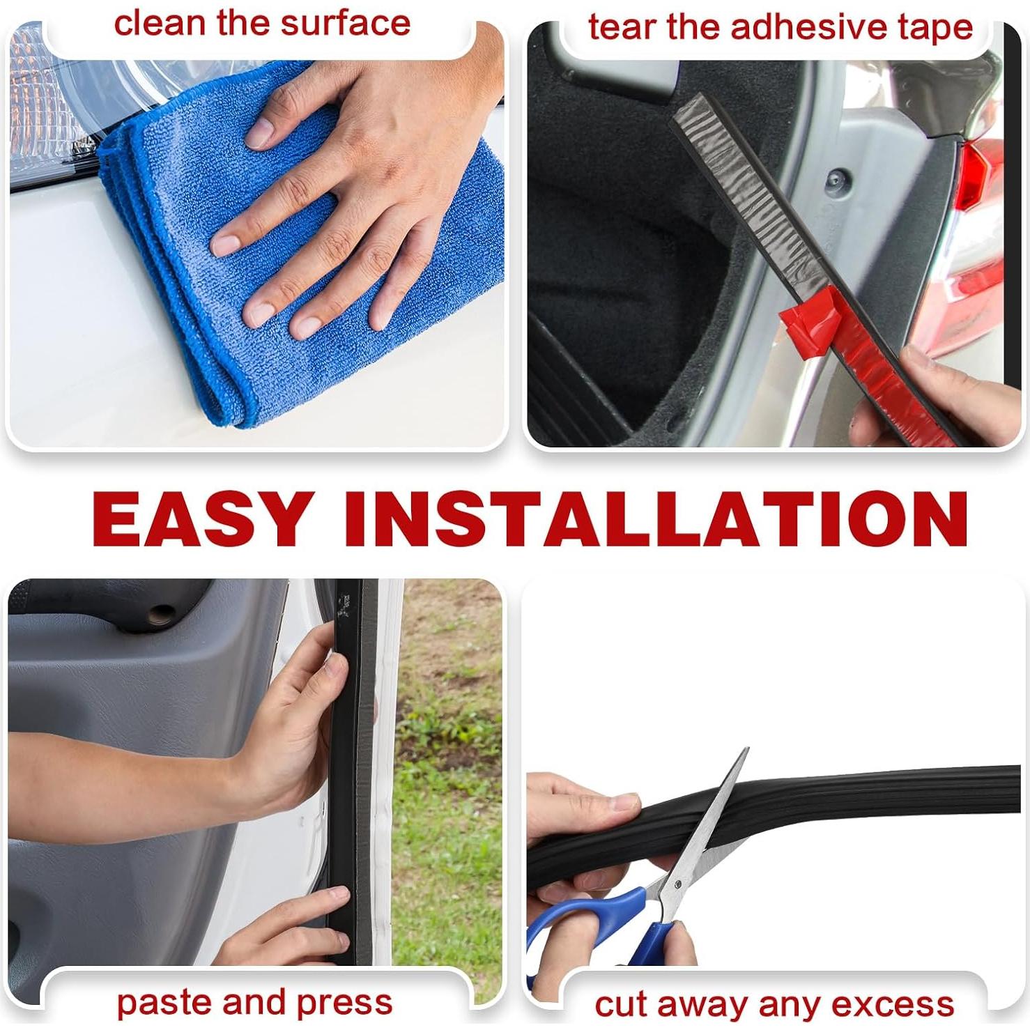 Tira de Sello de Puerta Sacubee 1.8m Goma EPDM Autoadhesiva