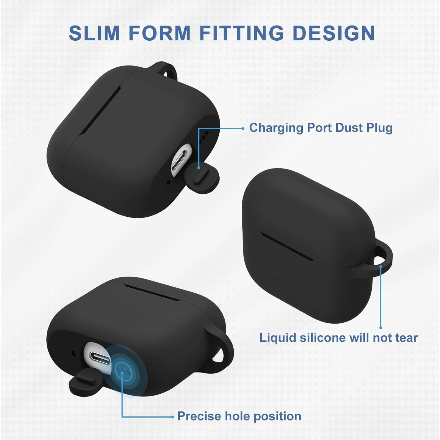 Funda de Silicona Meliya para AirPods 4ta Generación 2024 - Protección Completa