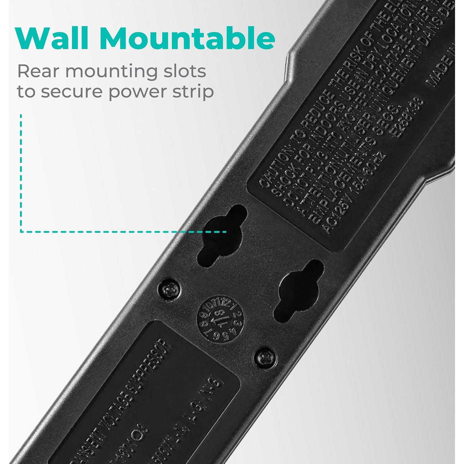 Regleta KMC de 6 Salidas con Protección Sobretensión 900 Julios
