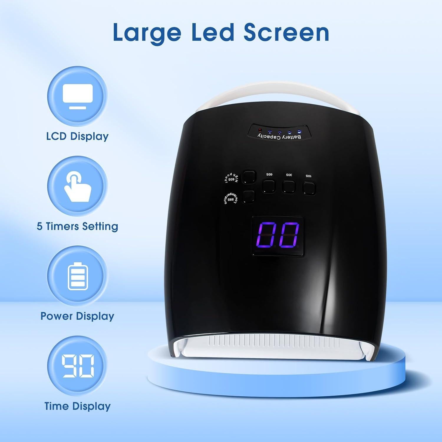 Lámpara UV LED Recargable 48W Liddy Art para Uñas