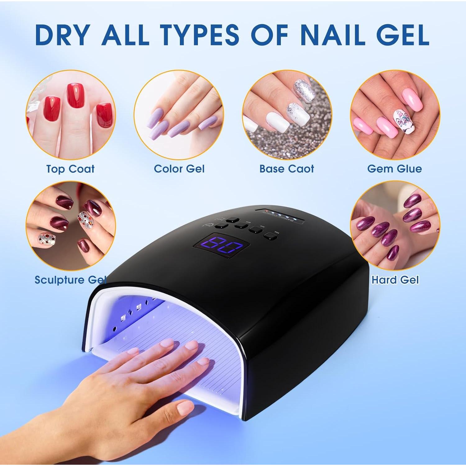 Lámpara UV LED Recargable 48W Liddy Art para Uñas