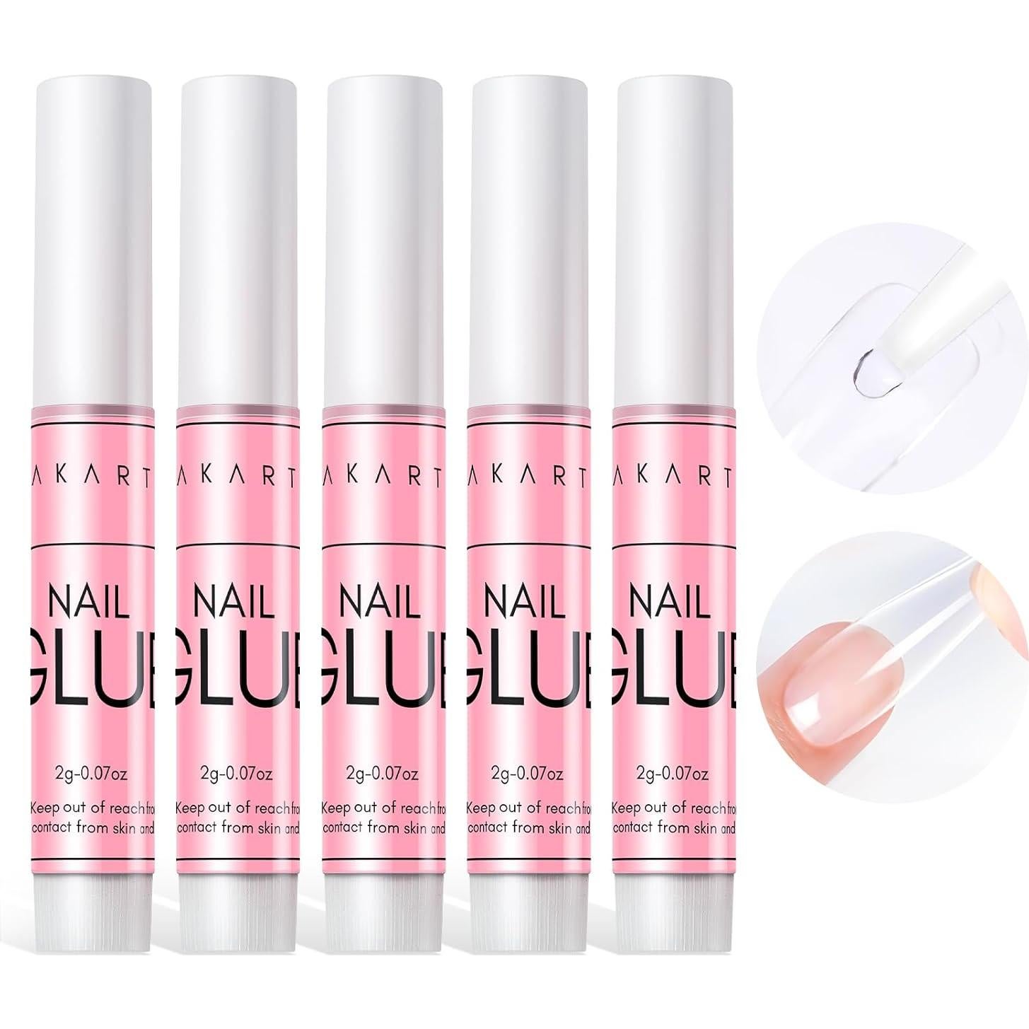 Pegamento para Uñas Acrílicas Makartt 5Pcs 2g - Fuerte y Duradero