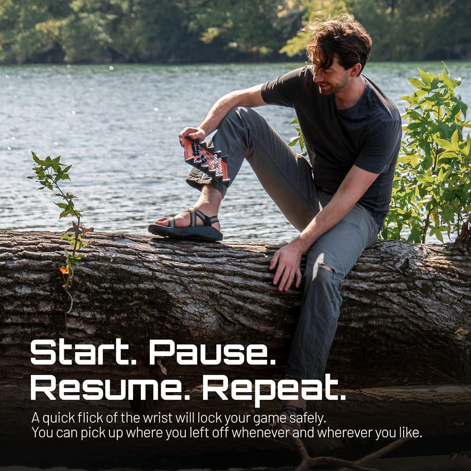 Juego de Ajedrez Magnético VentureBoard 19 cm Plegable Naranja/Gris