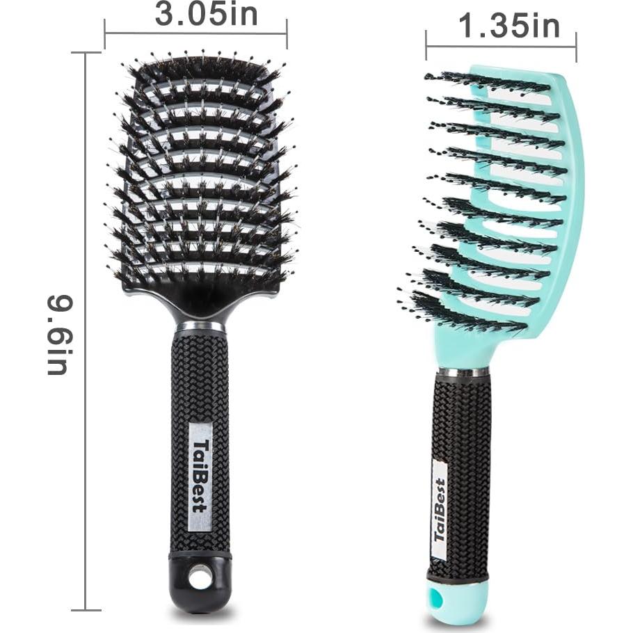 Juego de Cepillos Desenredantes TaiBest - Cerdas de Jabalí