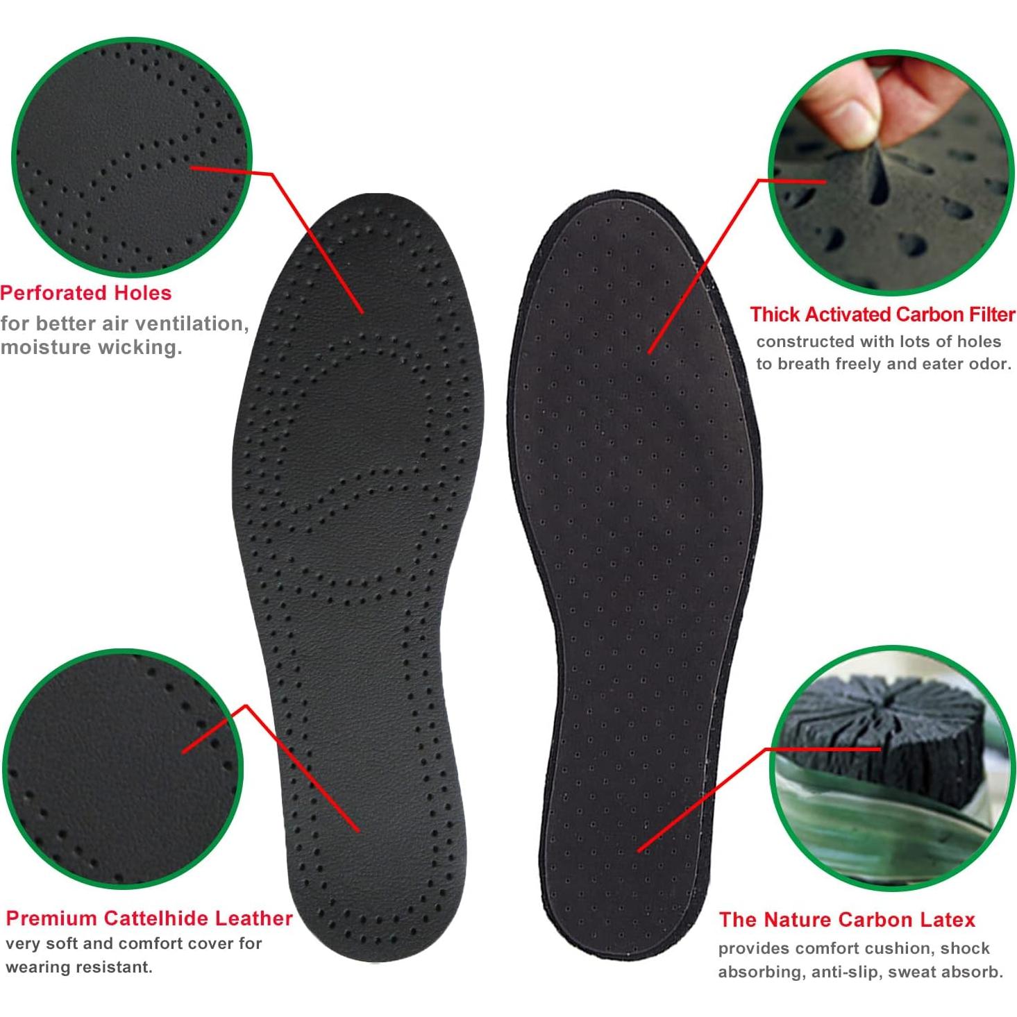 Plantillas de Cuero Bellcon para Mujeres 6-6.5 M US - 3 Pares