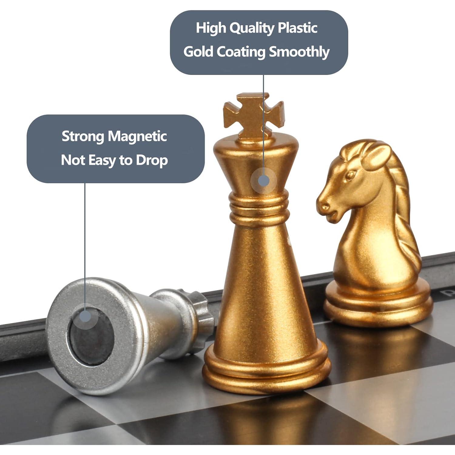 Juego de Ajedrez Magnético Portátil Vikutu 13 cm Plegable