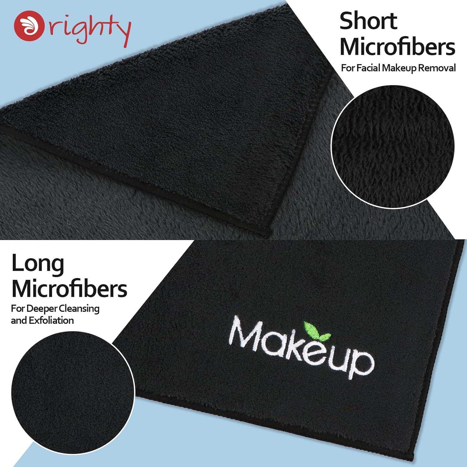 Paquete de 6 Paños Desmaquillantes Orighty Microfibra 33x33 cm Negro