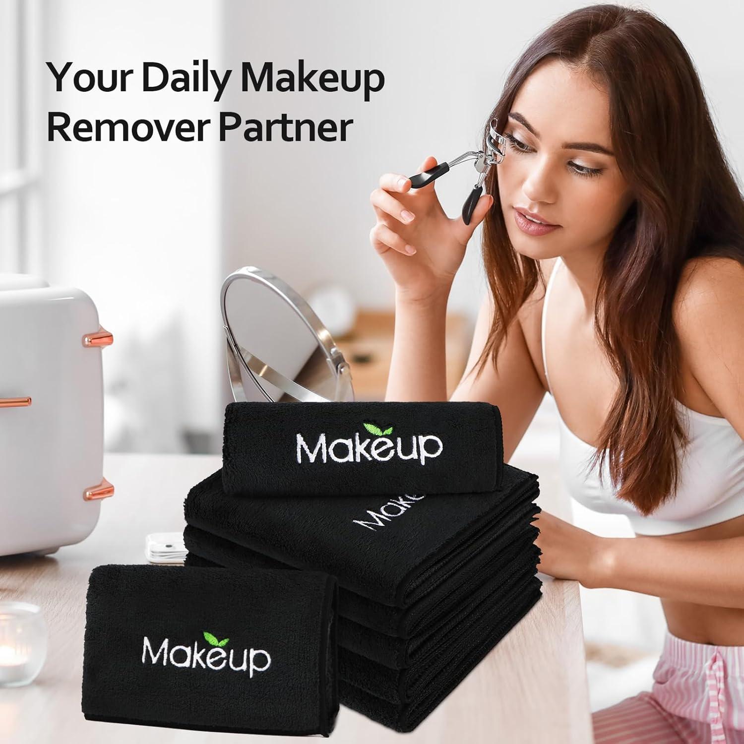 Paquete de 6 Paños Desmaquillantes Orighty Microfibra 33x33 cm Negro