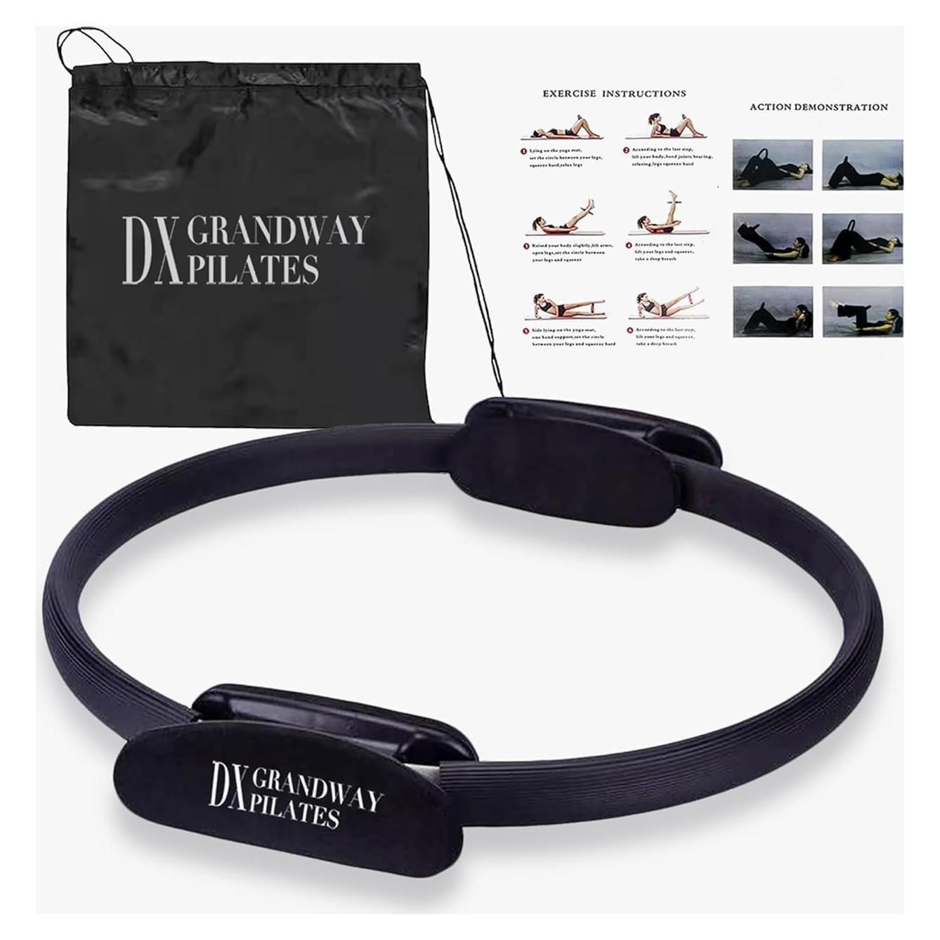 Anillo de Pilates DX Grandway con Mangos Antideslizantes - 38 cm