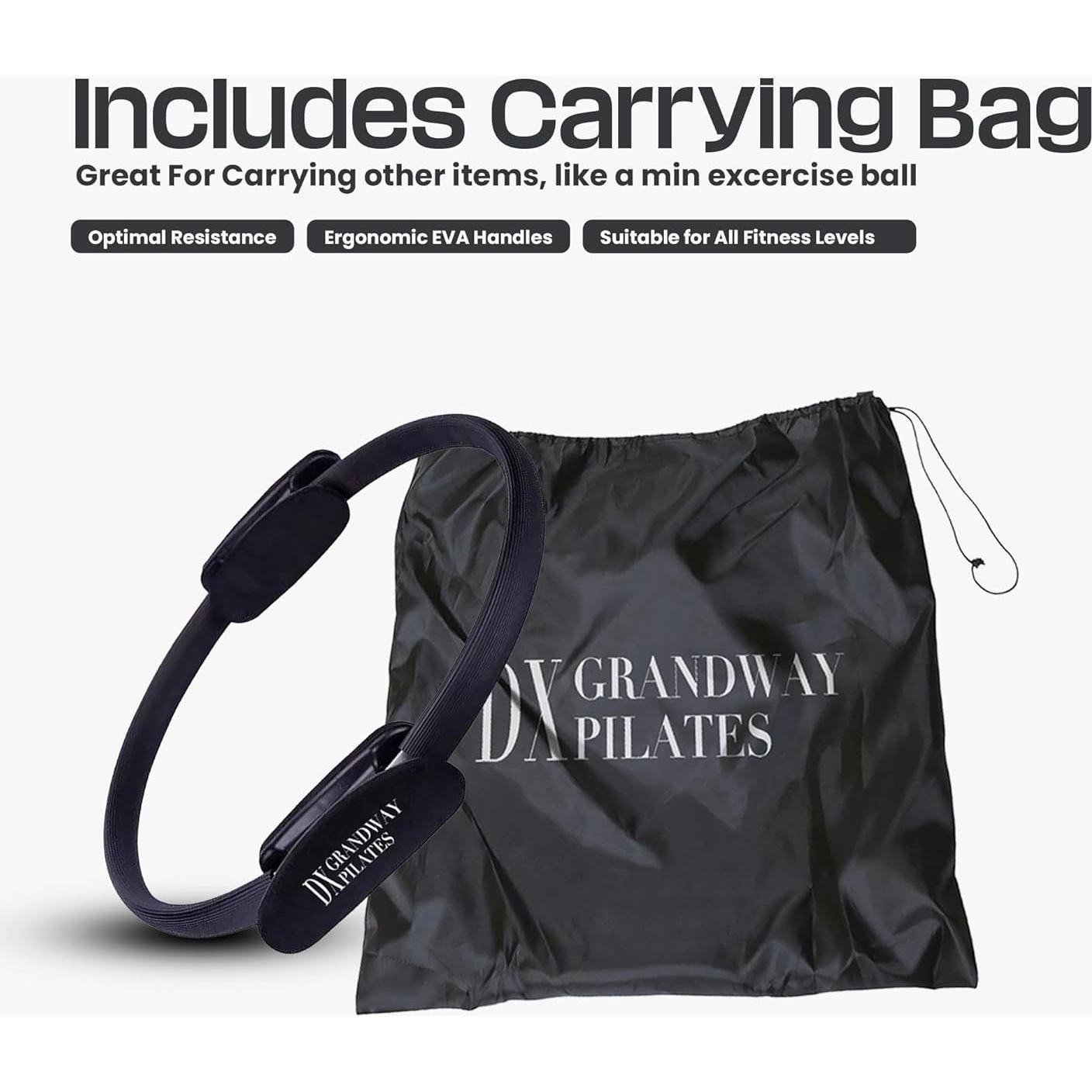 Anillo de Pilates DX Grandway con Mangos Antideslizantes - 38 cm