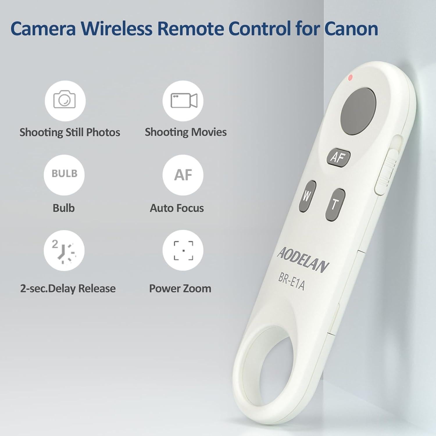 Control Remoto Inalámbrico AODELAN BR-E1A para Cámara Canon