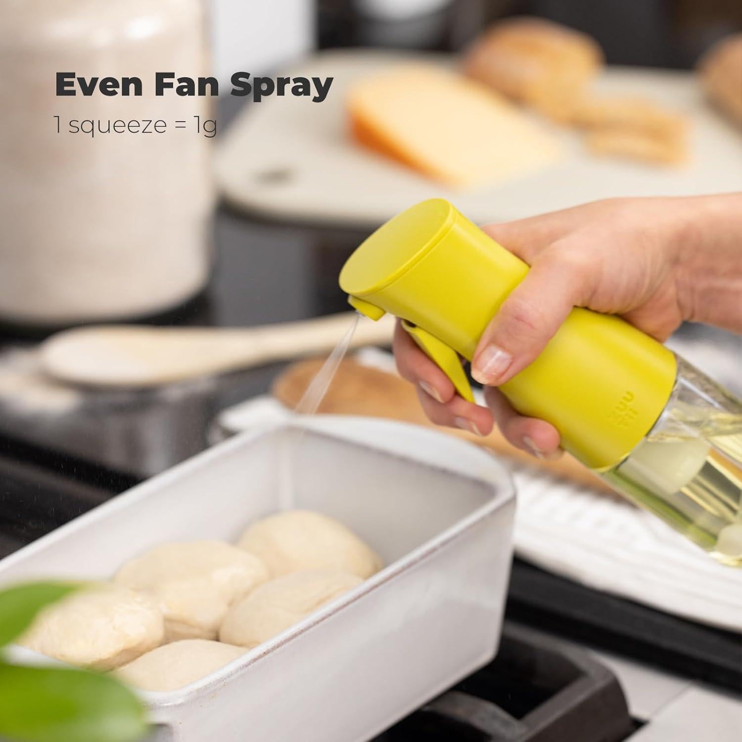 Rociador de Aceite Zuutii 170ml Amarillo Limón a Prueba de Fugas