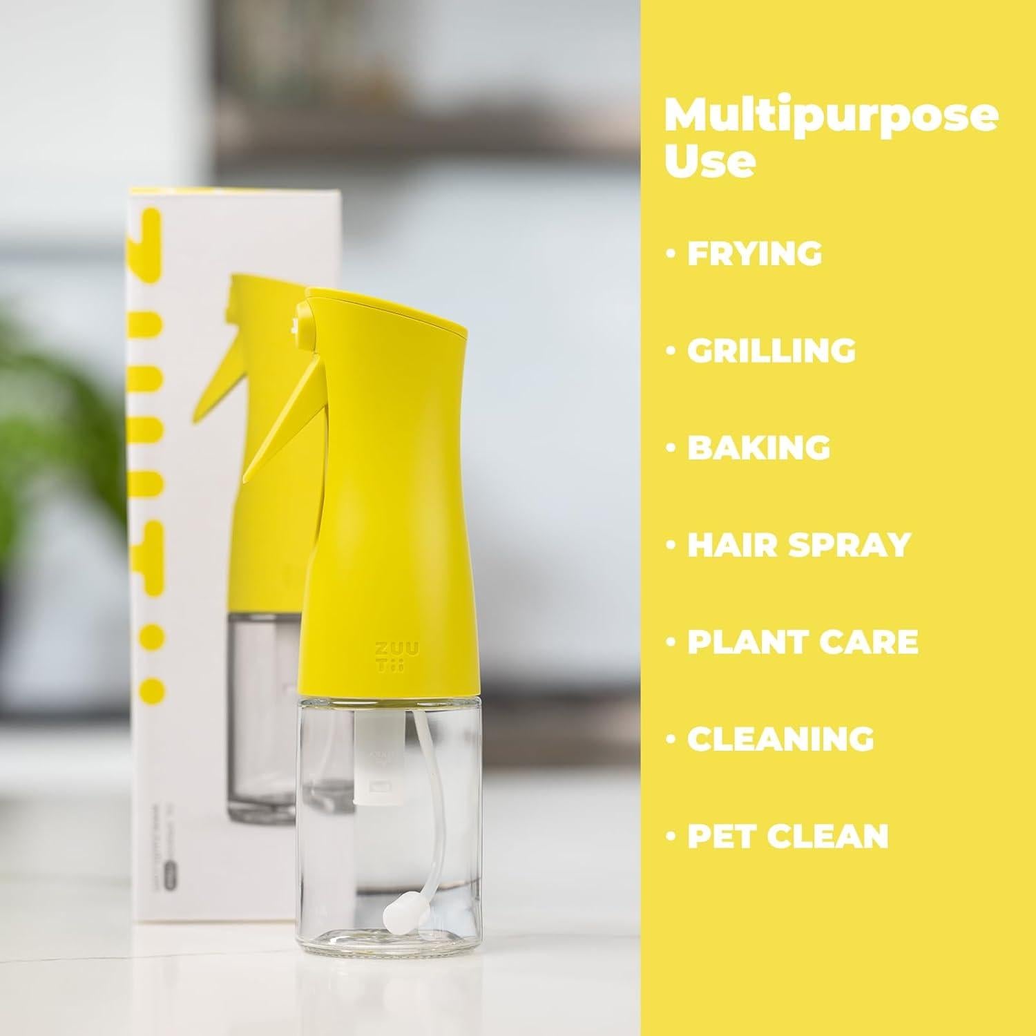 Rociador de Aceite Zuutii 170ml Amarillo Limón a Prueba de Fugas