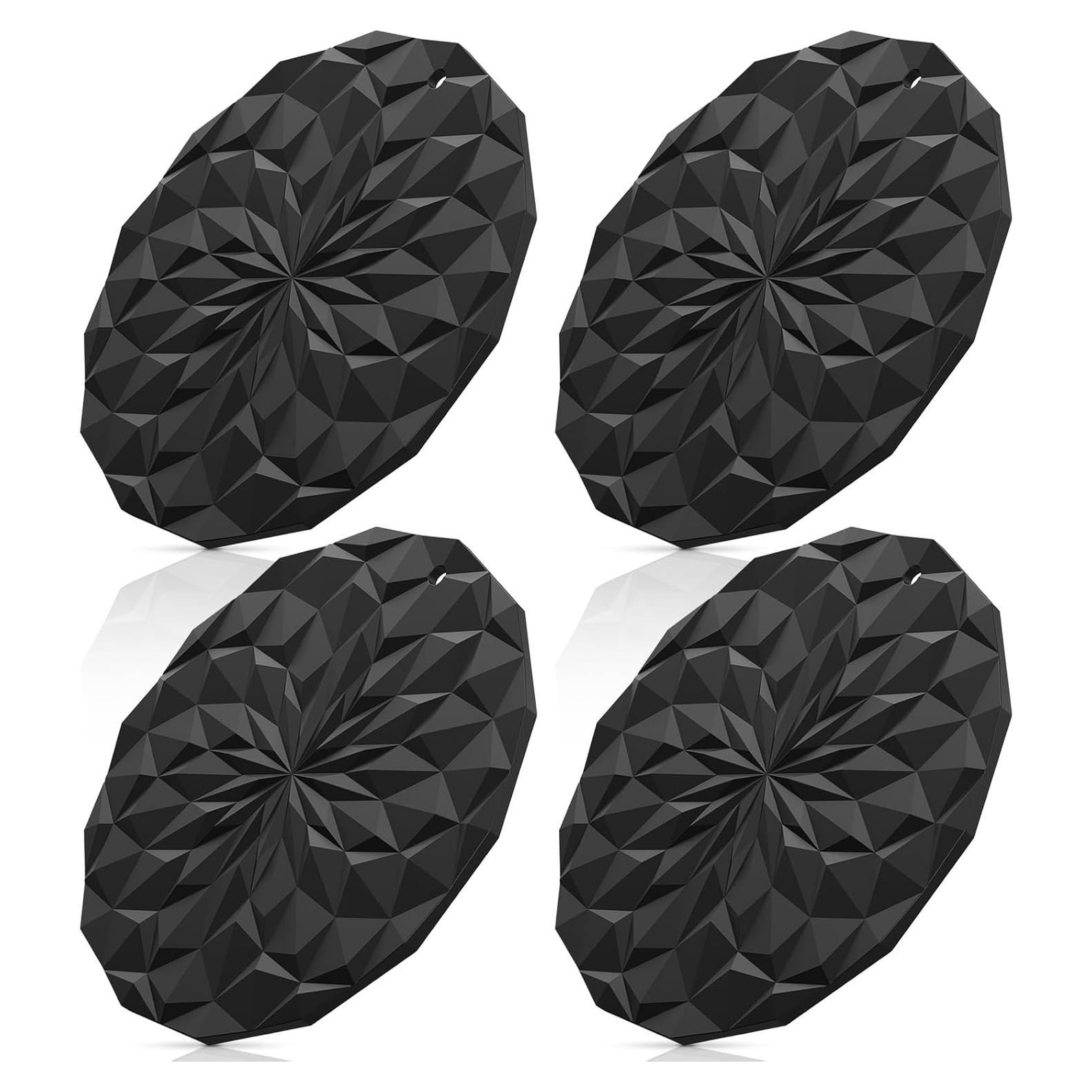 Tapetes de Silicona ME.FAN - 4 Trivets Redondos Resistentes al Calor