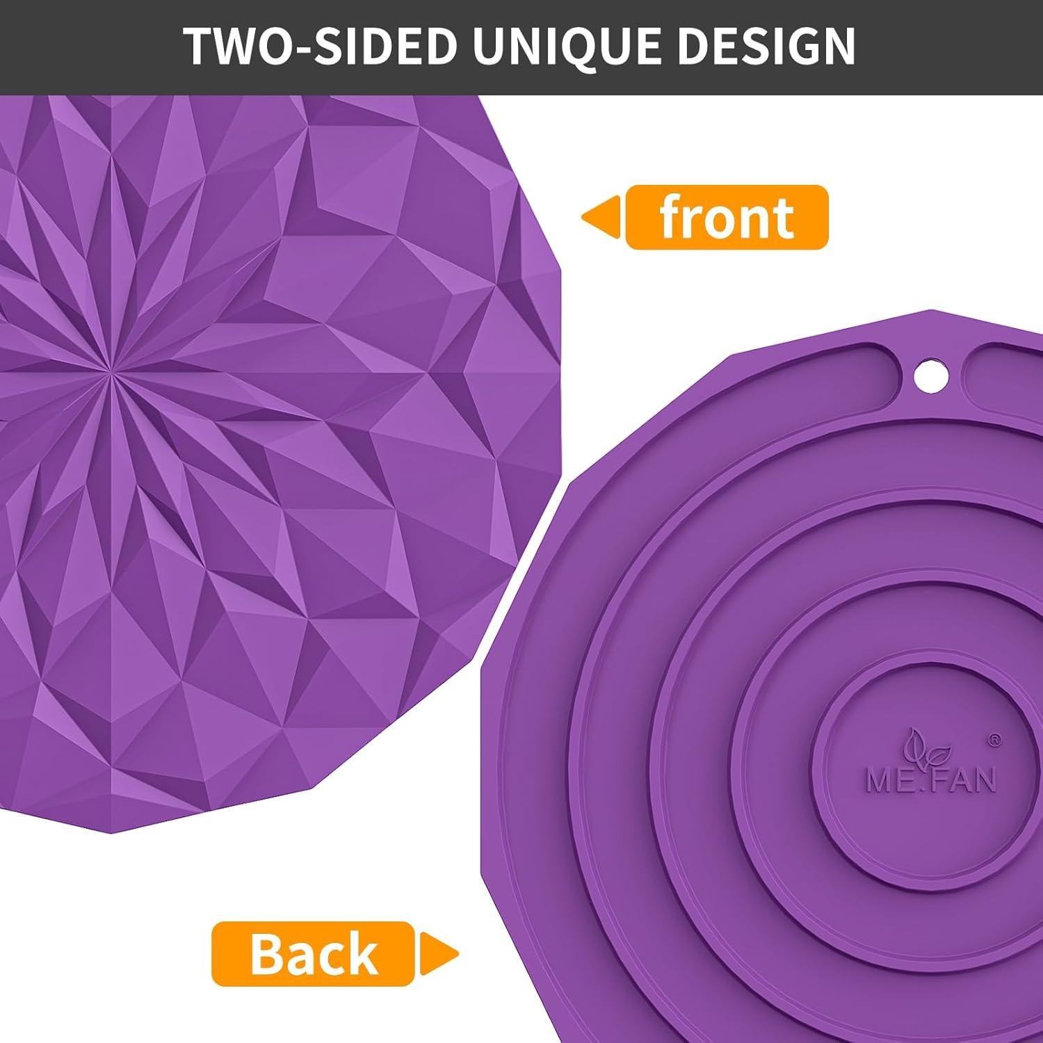 Tapetes de Silicona ME.FAN - 4 Trivets Redondos Resistentes al Calor