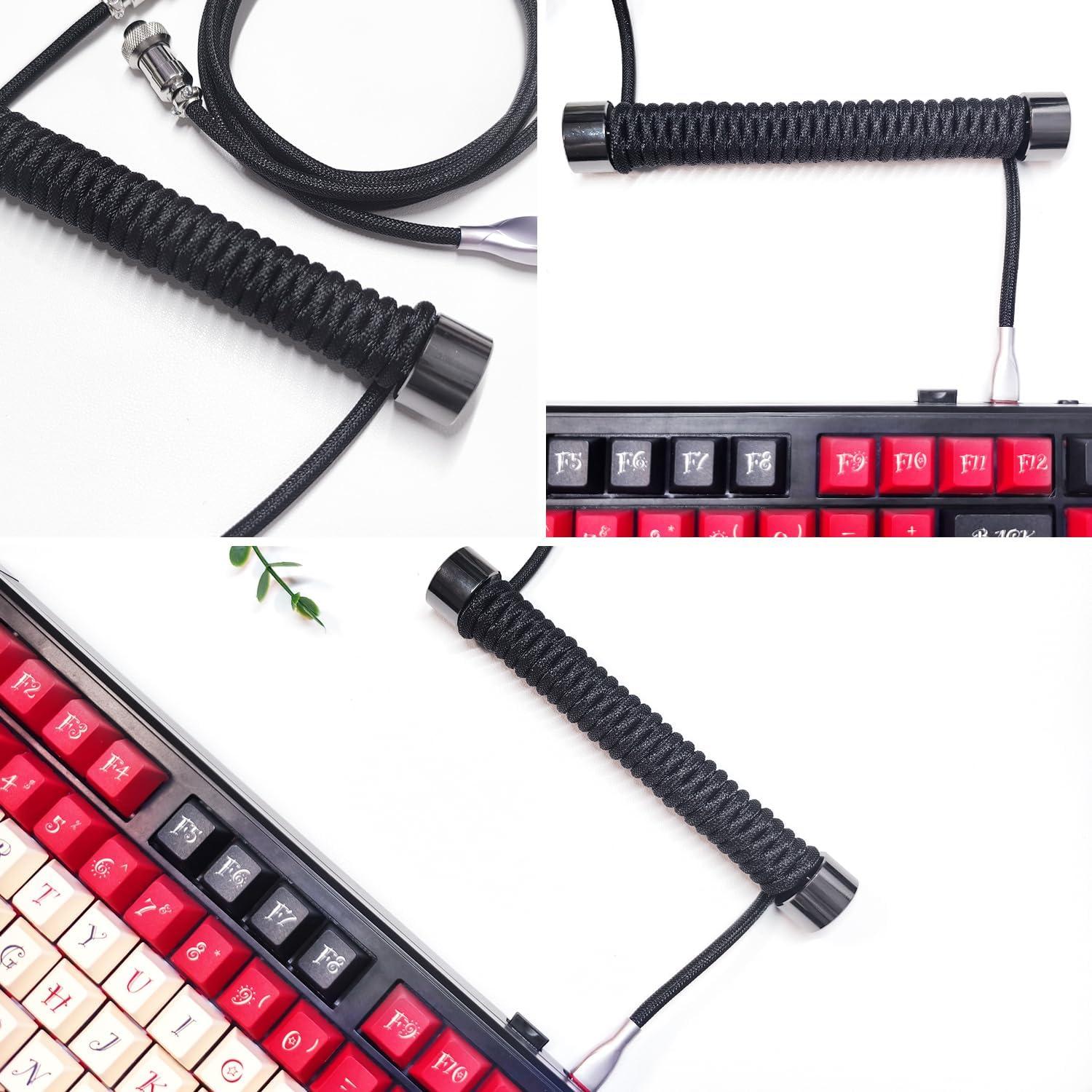 Cable Enrollado USB-C UCINNOVATE 1.8m con Conector Aviador