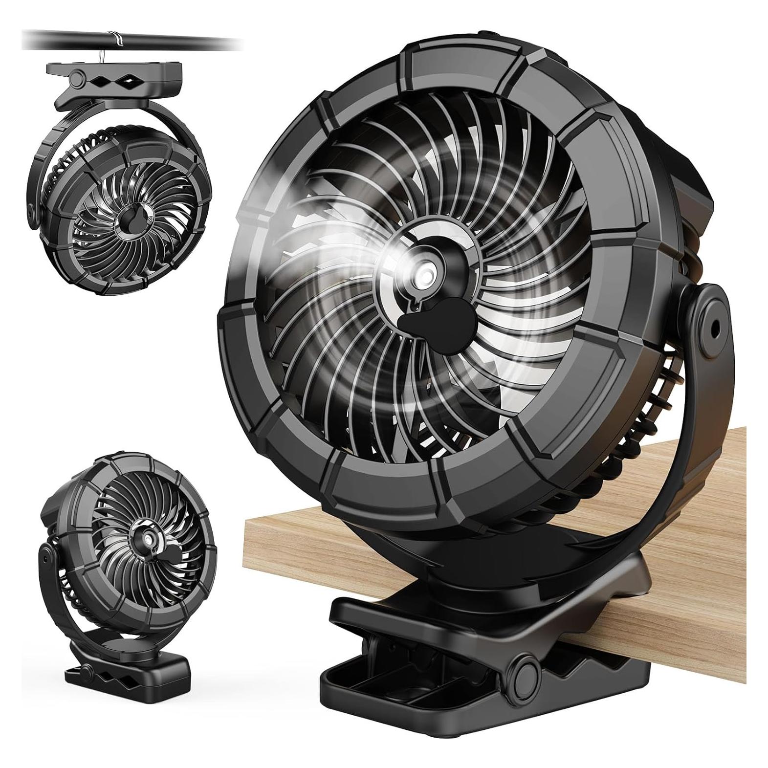 Ventilador Portátil Ausic P60 con Nebulización y LED 3 Velocidades