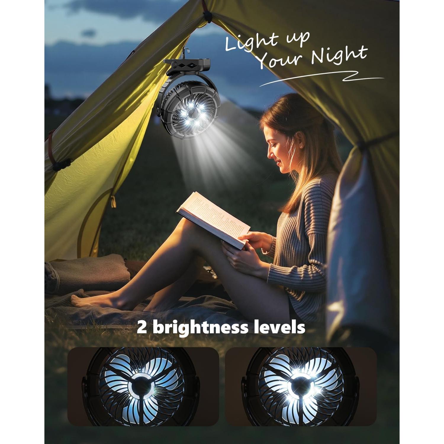 Ventilador Portátil Ausic P60 con Nebulización y LED 3 Velocidades