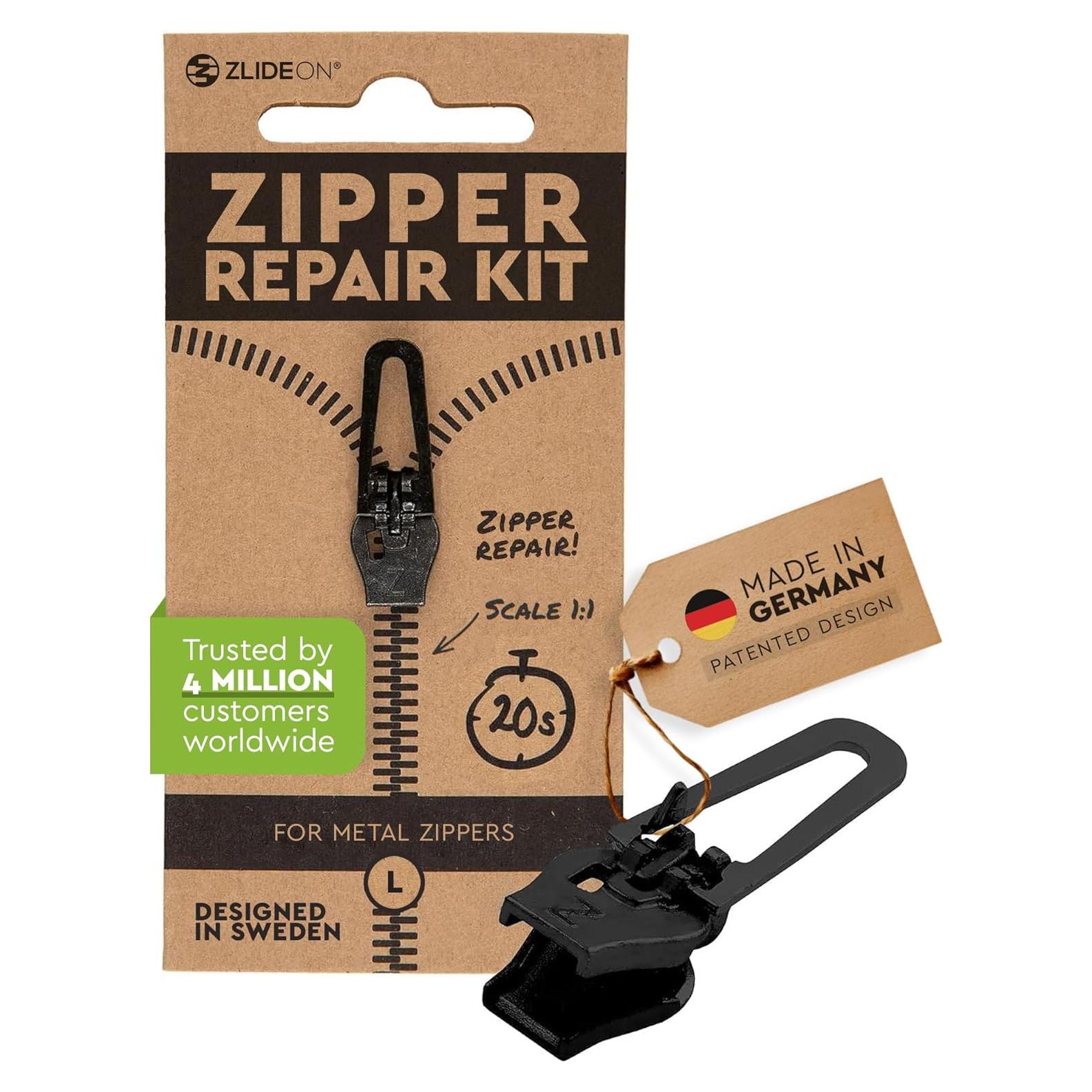 Reemplazo ZlideOn para Cremalleras de Metal - Negro - Tamaño L