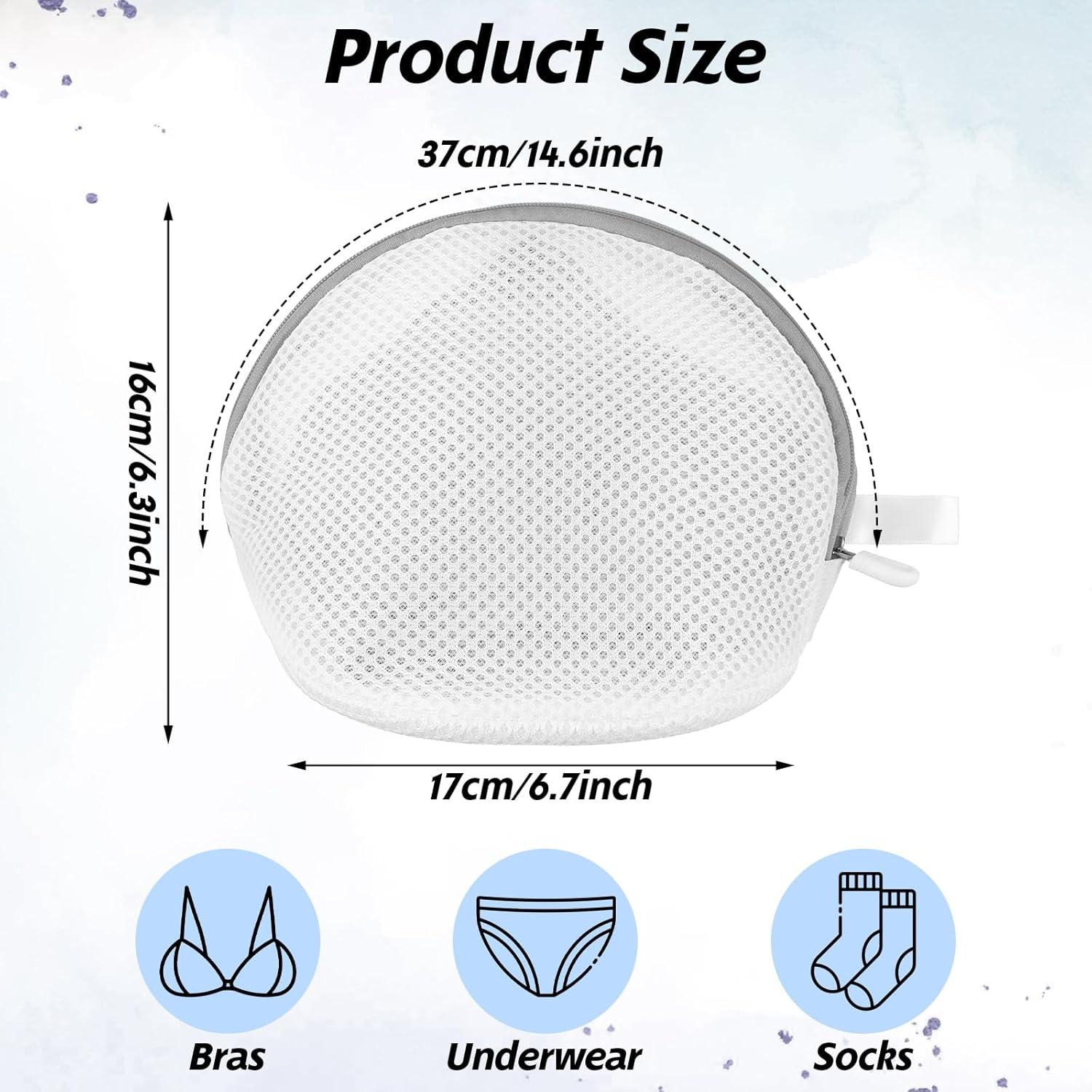 Bolsa de Lavado de Sujetadores Cobee 2 Piezas Malla Rosa y Gris