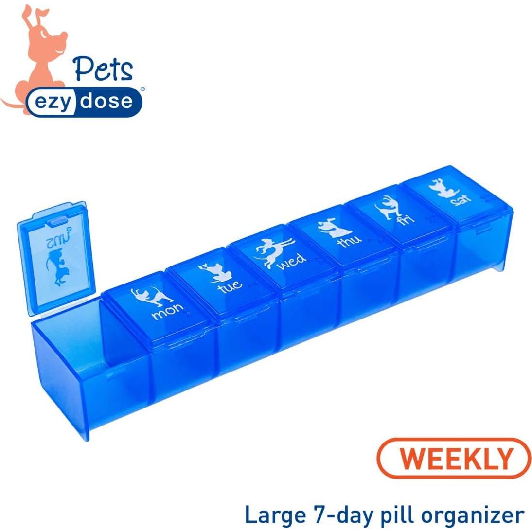 Planificador de Medicamentos para Perros EZY DOSE 7 Días Azul