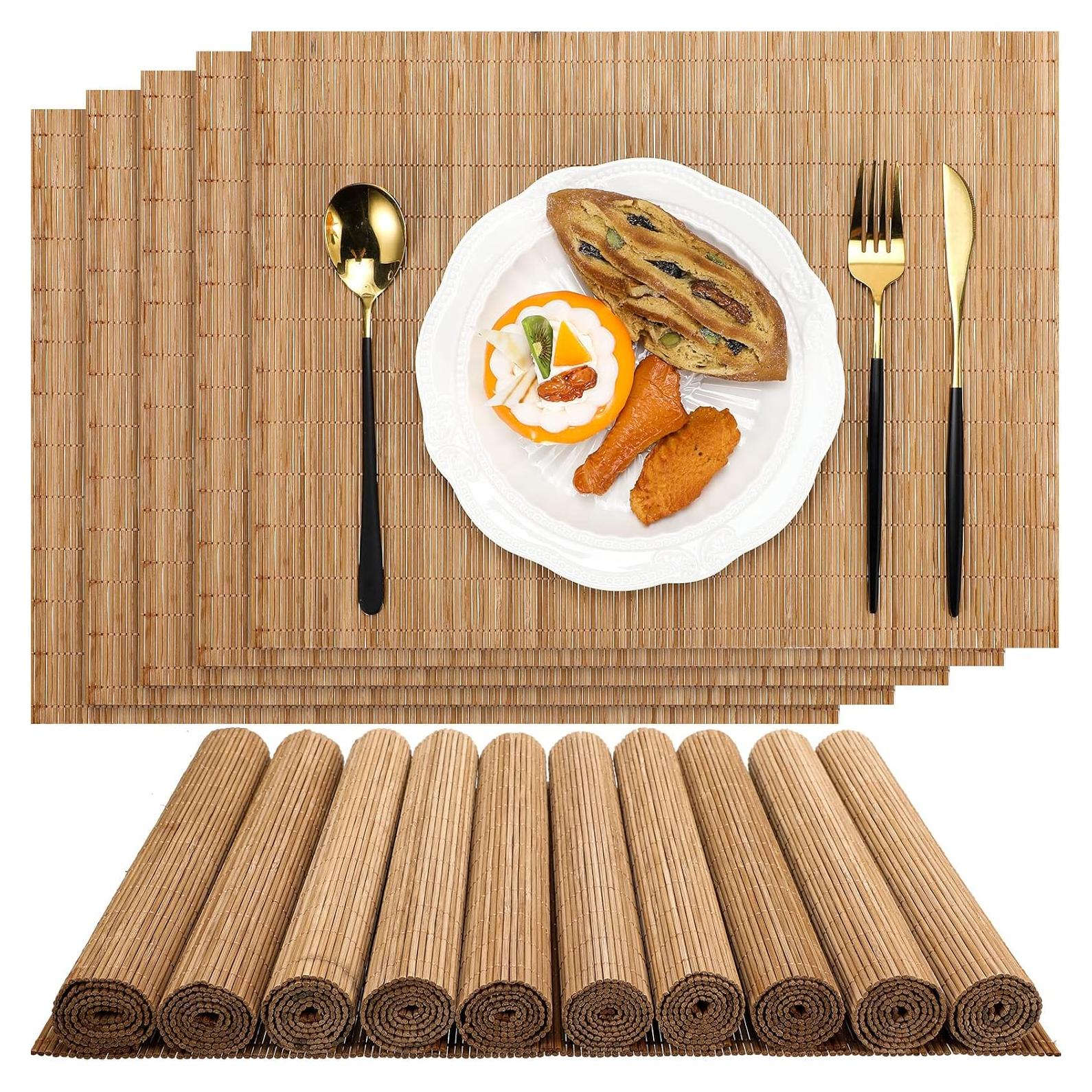 Juego de 24 Manteles de Bambú Patelai 40x30 cm Lavables