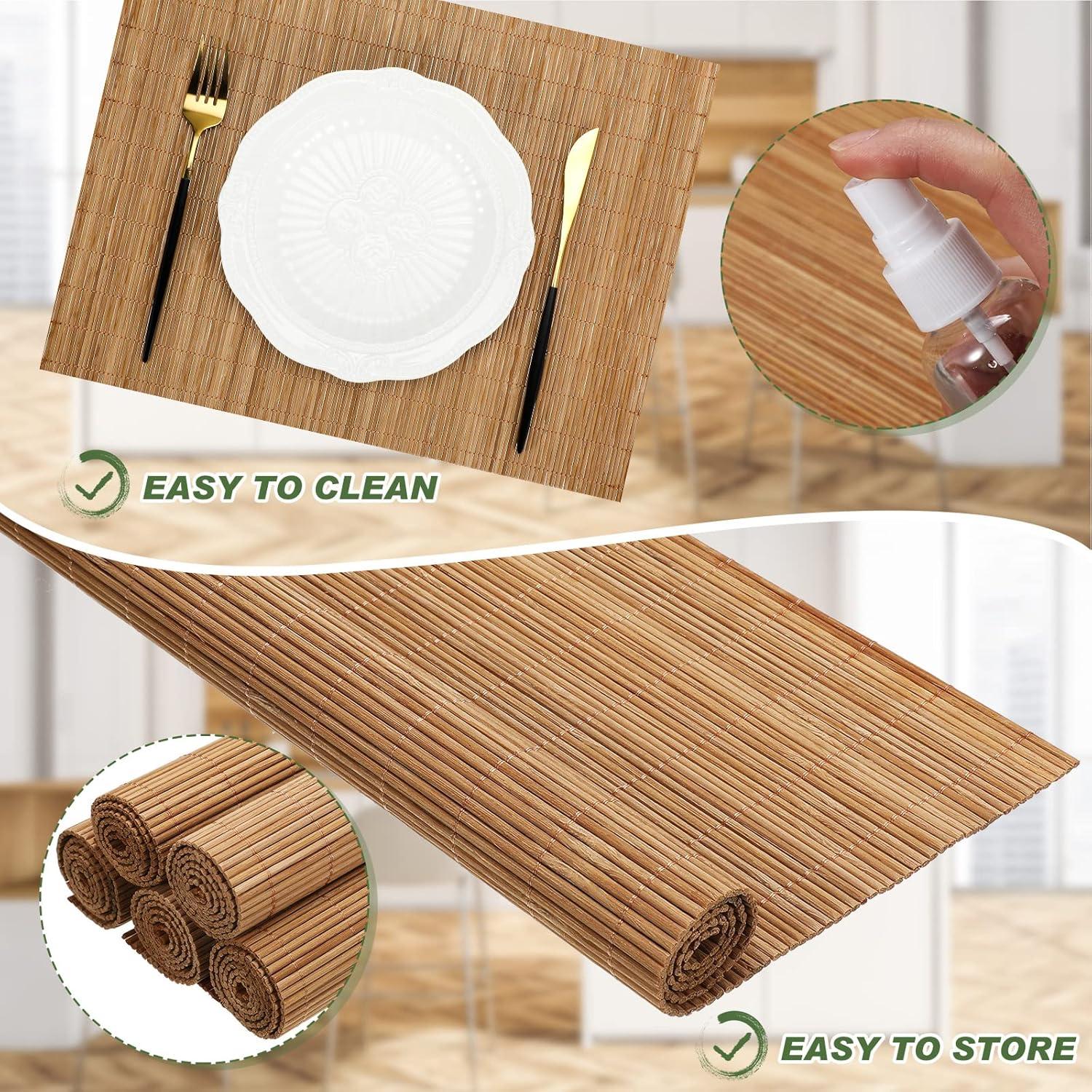 Juego de 24 Manteles de Bambú Patelai 40x30 cm Lavables