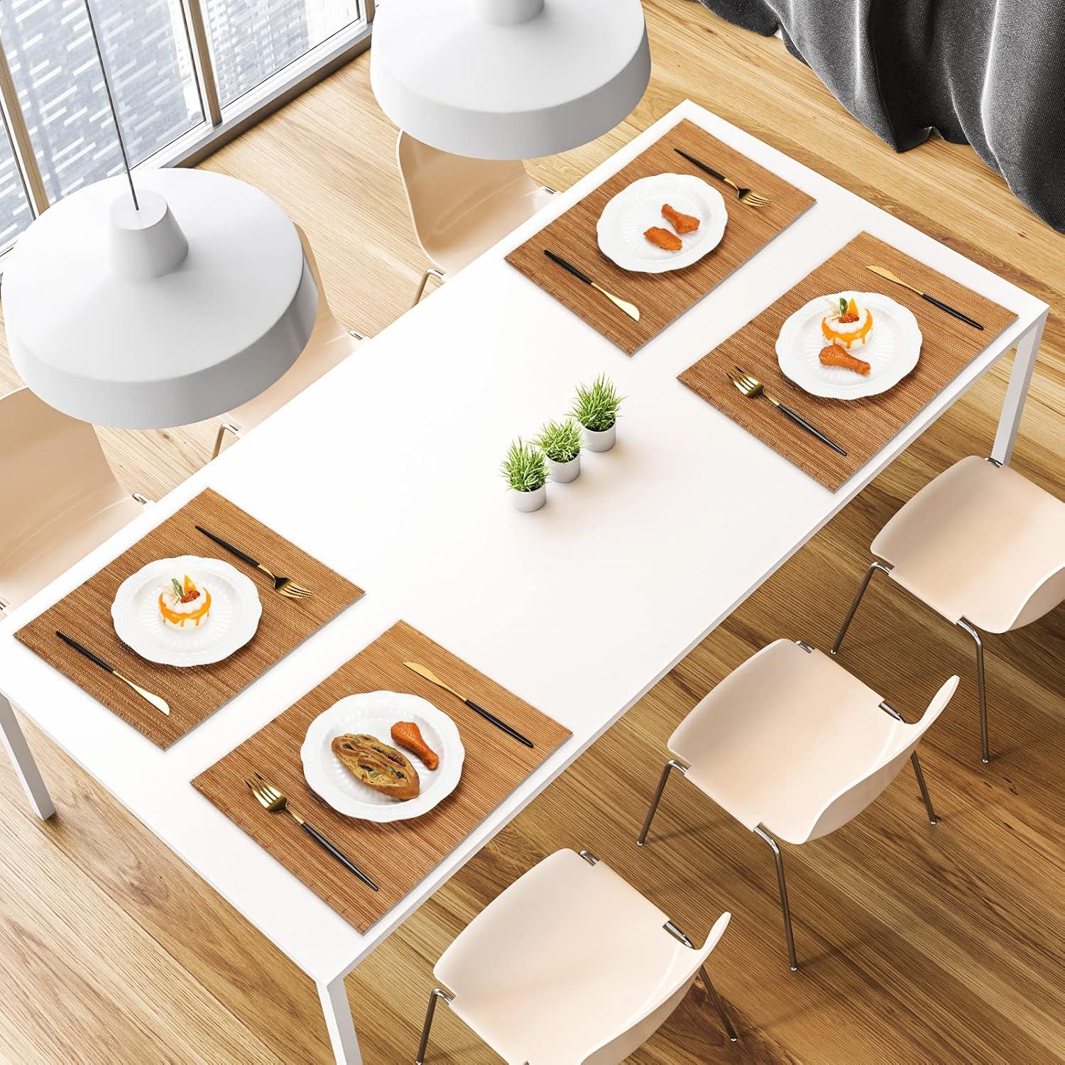 Juego de 24 Manteles de Bambú Patelai 40x30 cm Lavables