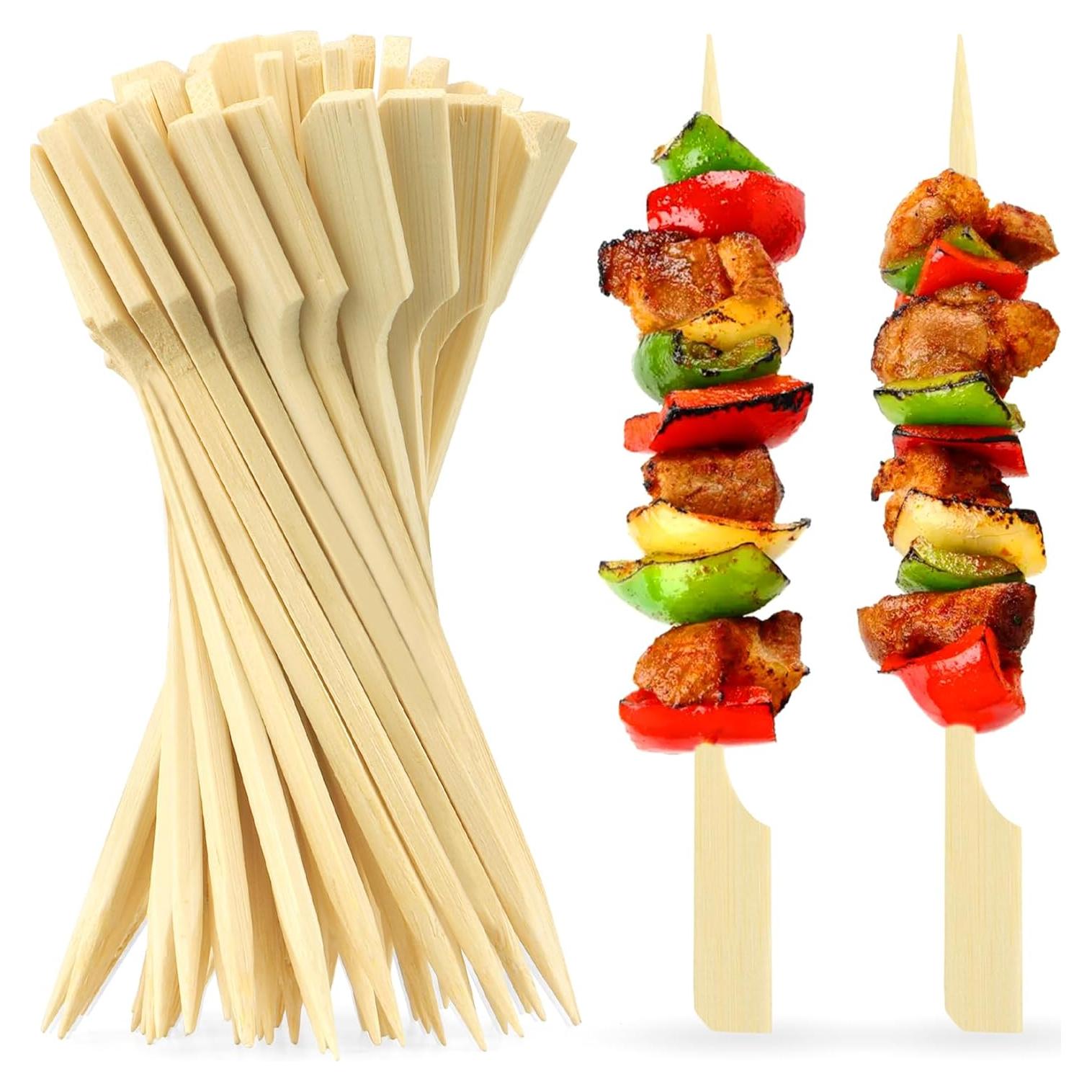 200 Palillos de Bambú para Cócteles y Aperitivos 12 cm