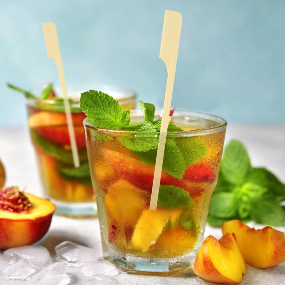 200 Palillos de Bambú para Cócteles y Aperitivos 12 cm