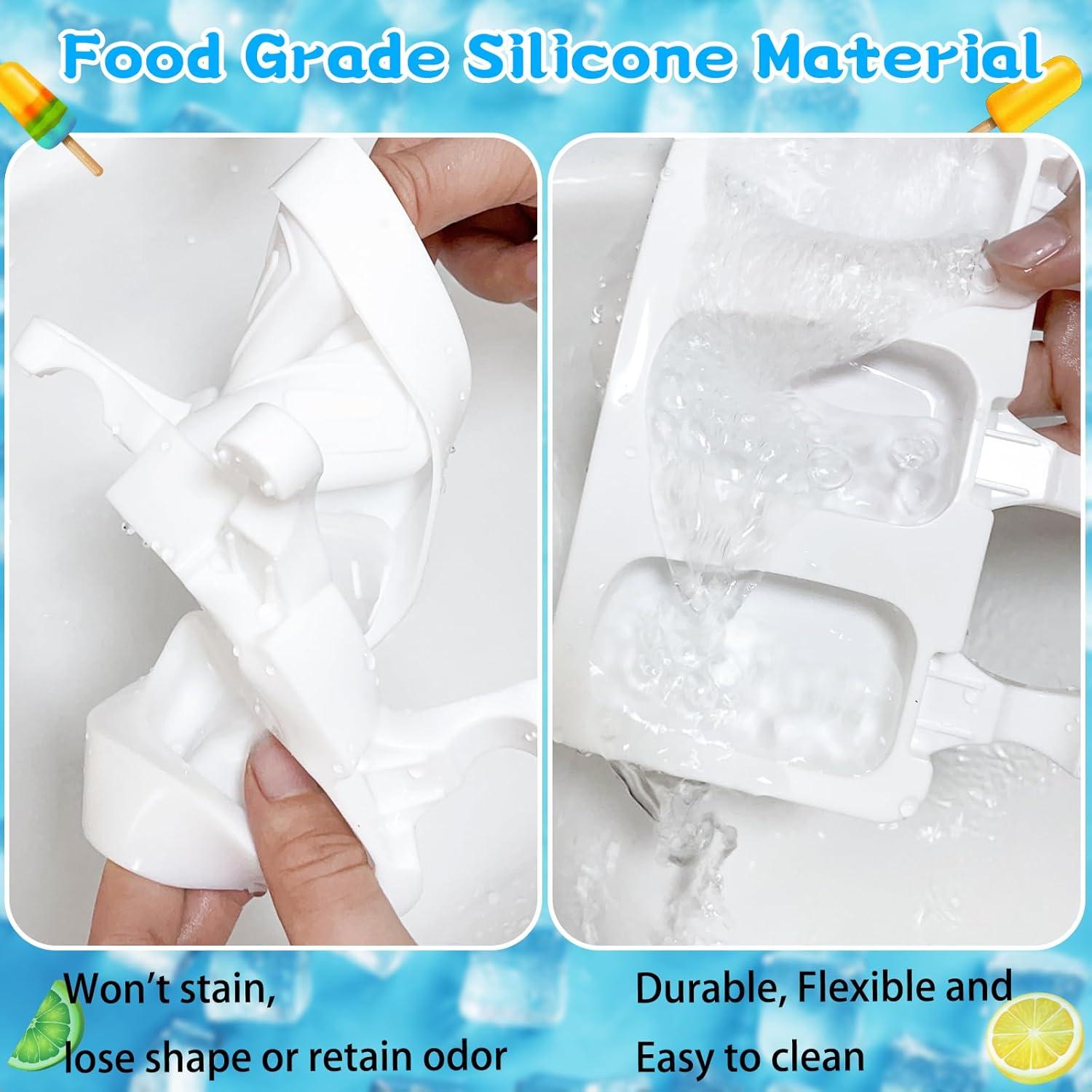 4 Moldes de Silicona para Paletas SAYAYA con 200 Palitos