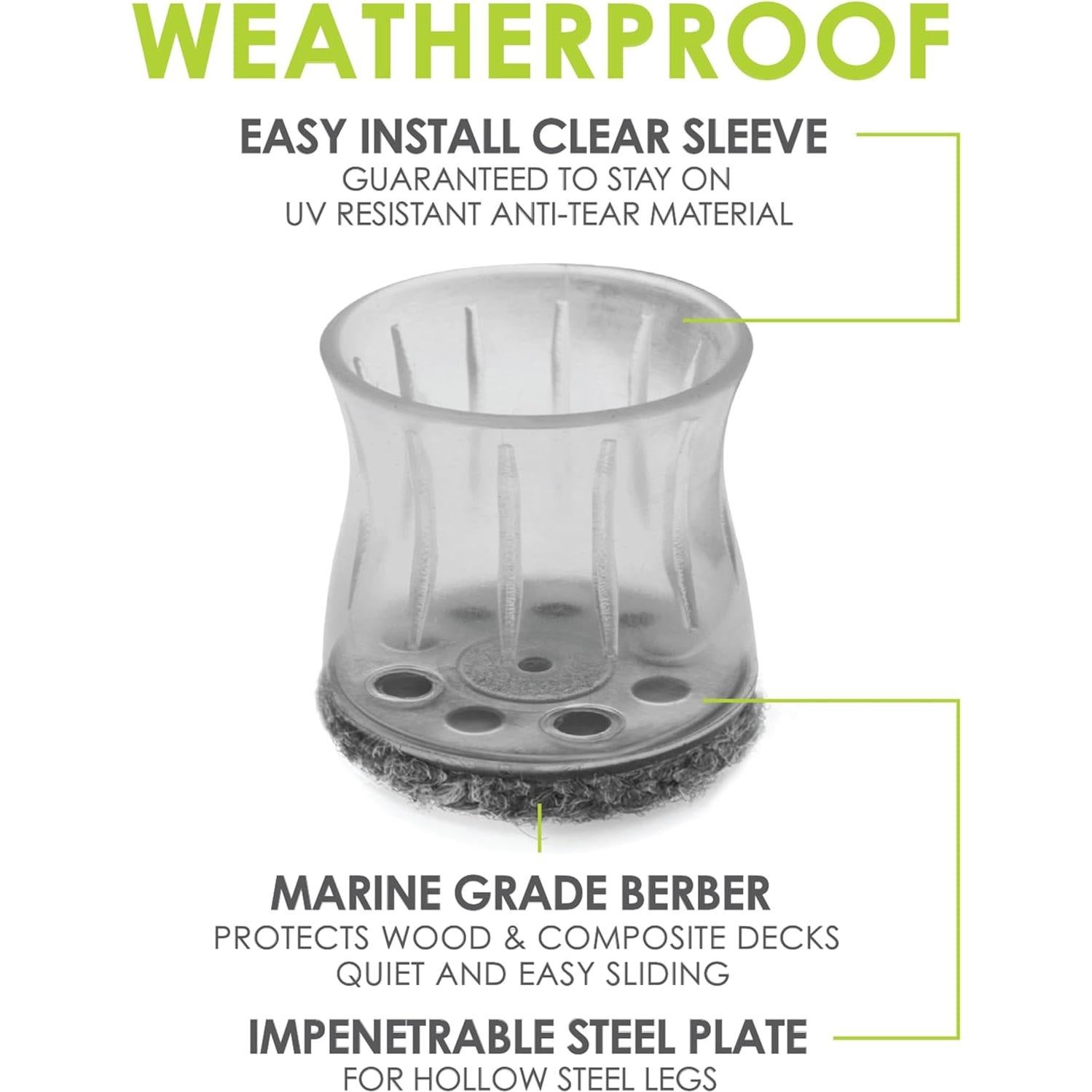 Deslizadores de Muebles Slipstick Gorilla para Exteriores - 8 Piezas