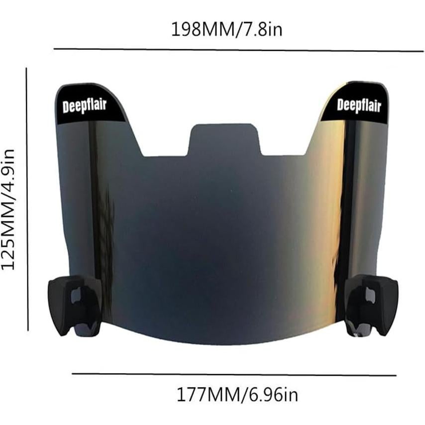 Visera de Fútbol Deepflair Clara con Clips - Protección Ocular