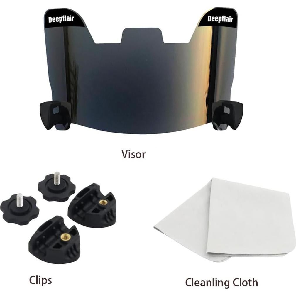 Visera de Fútbol Deepflair Clara con Clips - Protección Ocular