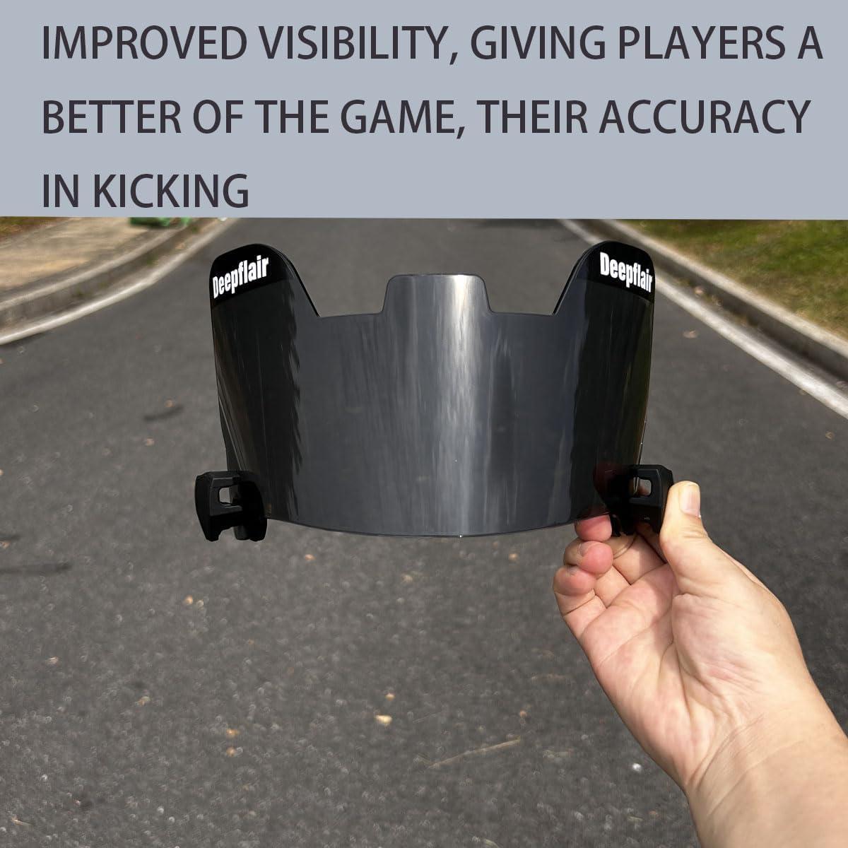 Visera de Fútbol Deepflair Clara con Clips - Protección Ocular