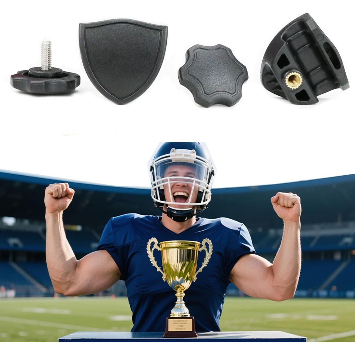 Visera de Fútbol Deepflair Clara con Clips - Protección Ocular