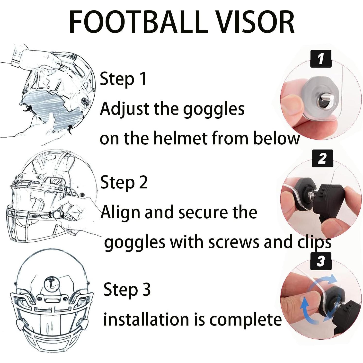 Visera de Fútbol Deepflair Clara con Clips - Protección Ocular