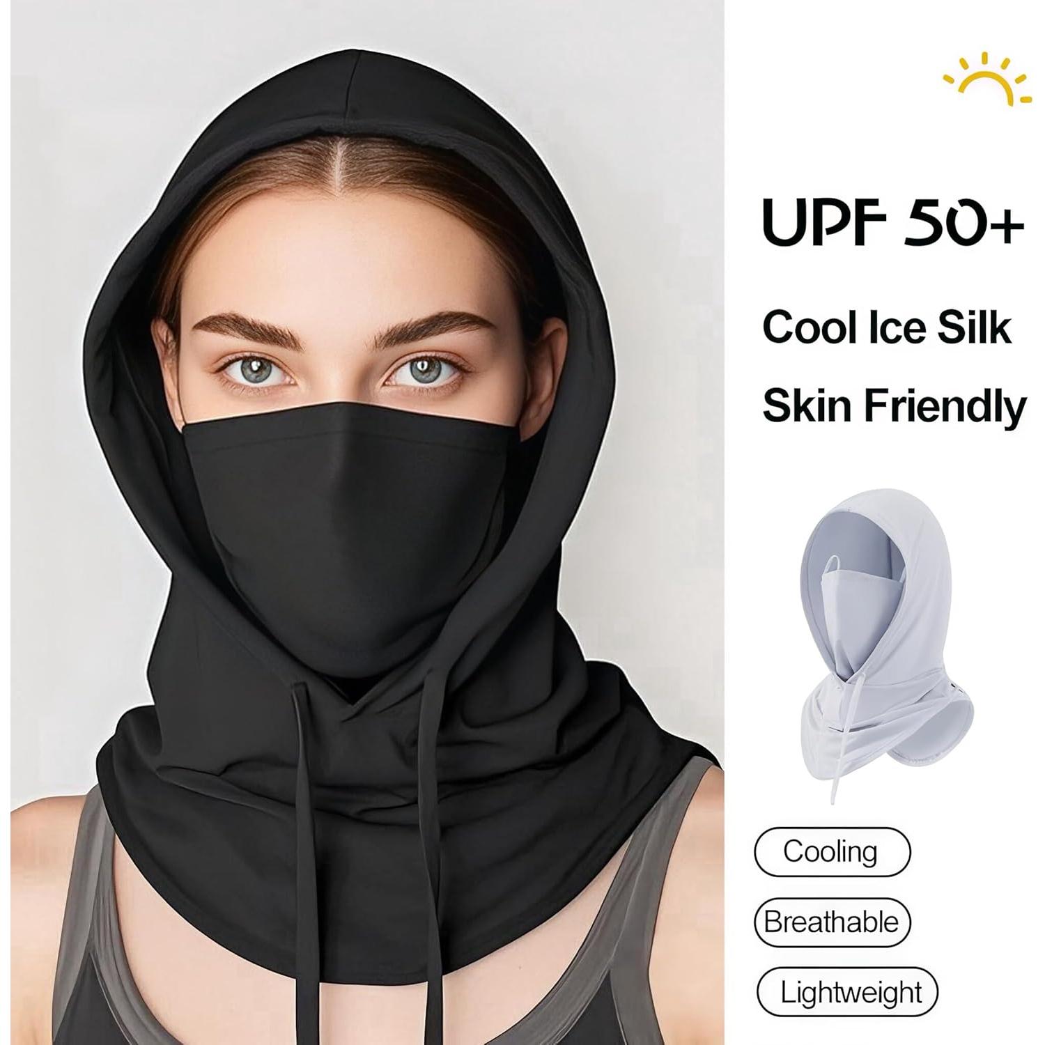 Máscara Balaclava Refrigerante Unisex UV 50+ Negra